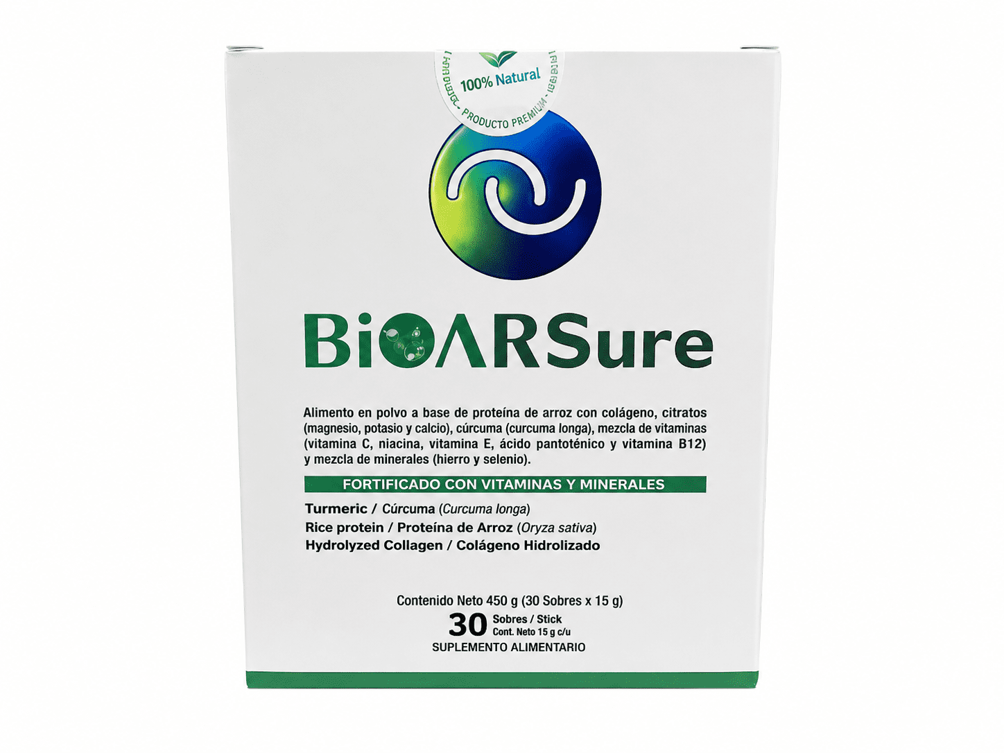 BIOARSURE 450GM CAJA X 30SBR NATURAL COMPANY