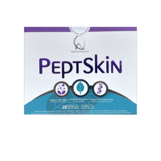 PEPTSKIN CAJA X 420G CON 30 PACKS NATURAL COMPANY colageno elastina vitaminas minerales