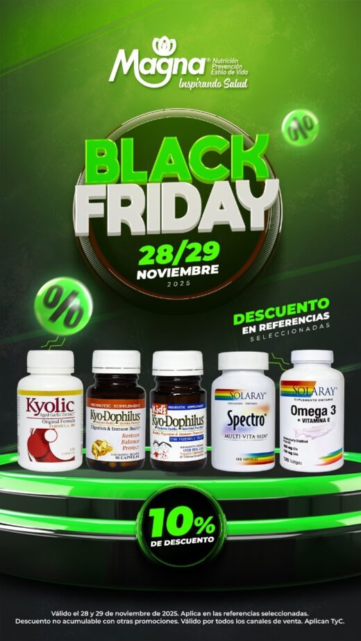 10% de descuento en Kyodofilus, Kyolic, spectro y omega de solaray